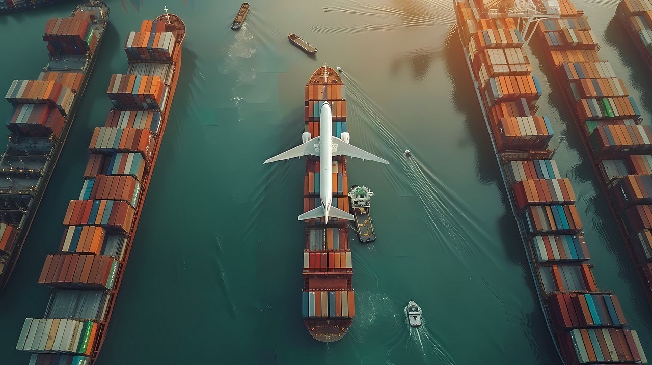Cargo ship exporting industrial raw materials to the Middle East for infrastructure and manufacturing projects