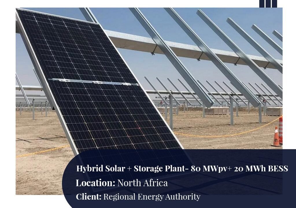 Hybrid Solar Storage Plant (80 MW PV & 20 MWh BESS) Project Report