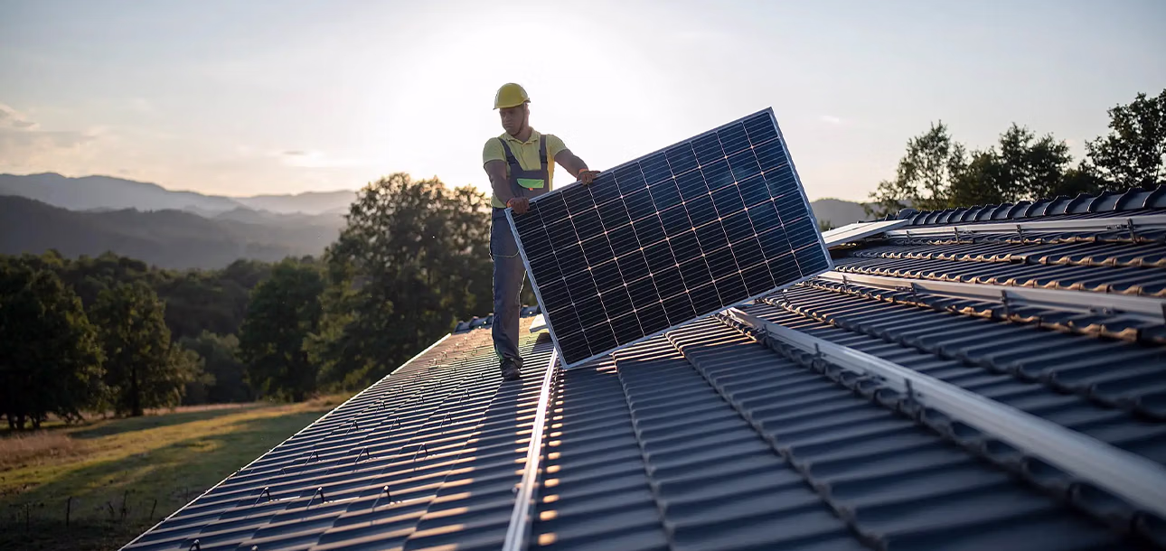 “Solar farm project finance model showcasing PV panels and clean energy investment opportunities in the Middle East.”
