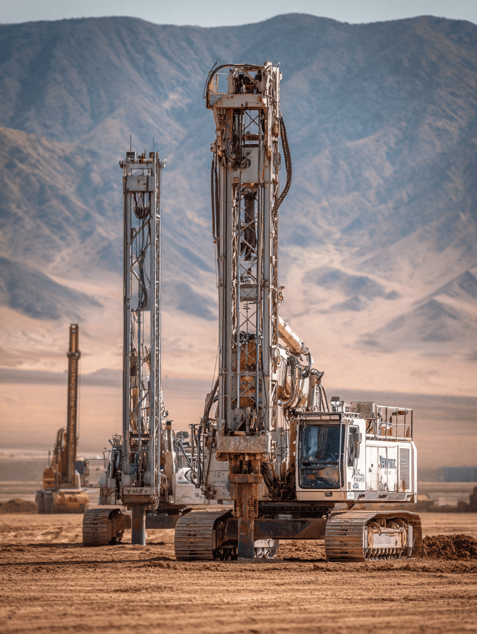 Pile drivers supplied by Steelbridge Export for the Kaig Solar Power Plant in Turkey, enhancing photovoltaic installation efficiency in 2025.