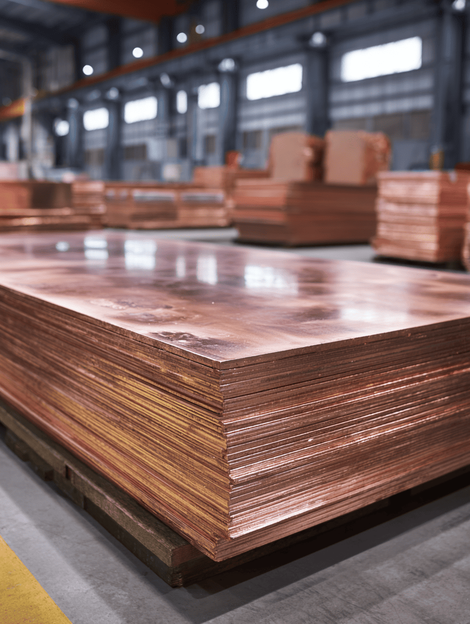 High-purity copper cathodes exported to China by Steelbridge Export for industrial and manufacturing applications.