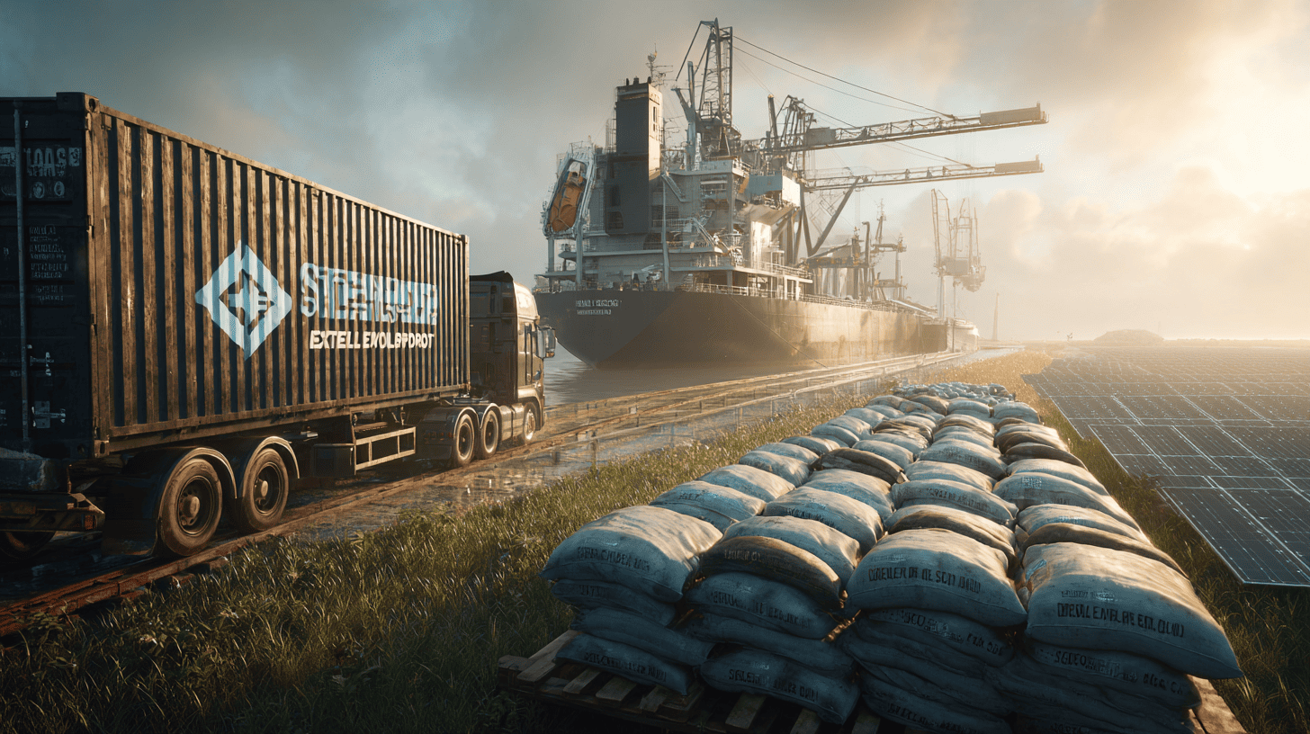 DAP fertilizer shipment from Steelbridge Export to India, supporting sustainable agriculture and global fertilizer distribution in 2025.